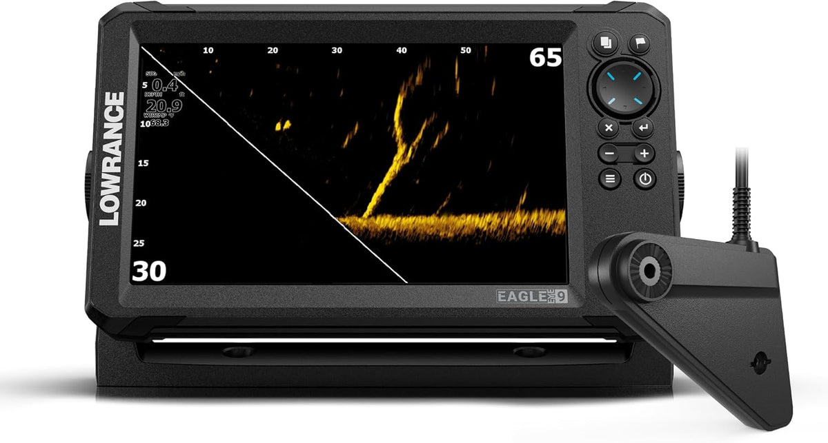 Lowrance Eagle Eye™ 9 Live + C-MAP®, 9" IPS Screen, Eagle Eye™ transducer, C-MAP® Discover microSD Card Charts for The US and Canada - PuriLite