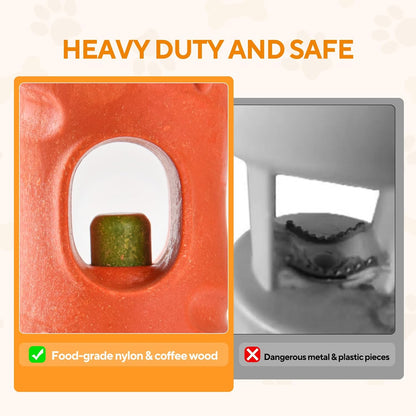 LIFLIX Cute Carrot Bully Stick Holder for Medium Large Breeds, Heavy Duty Dog Chew Holder, Safety Device to Prevent Choking - PuriLite