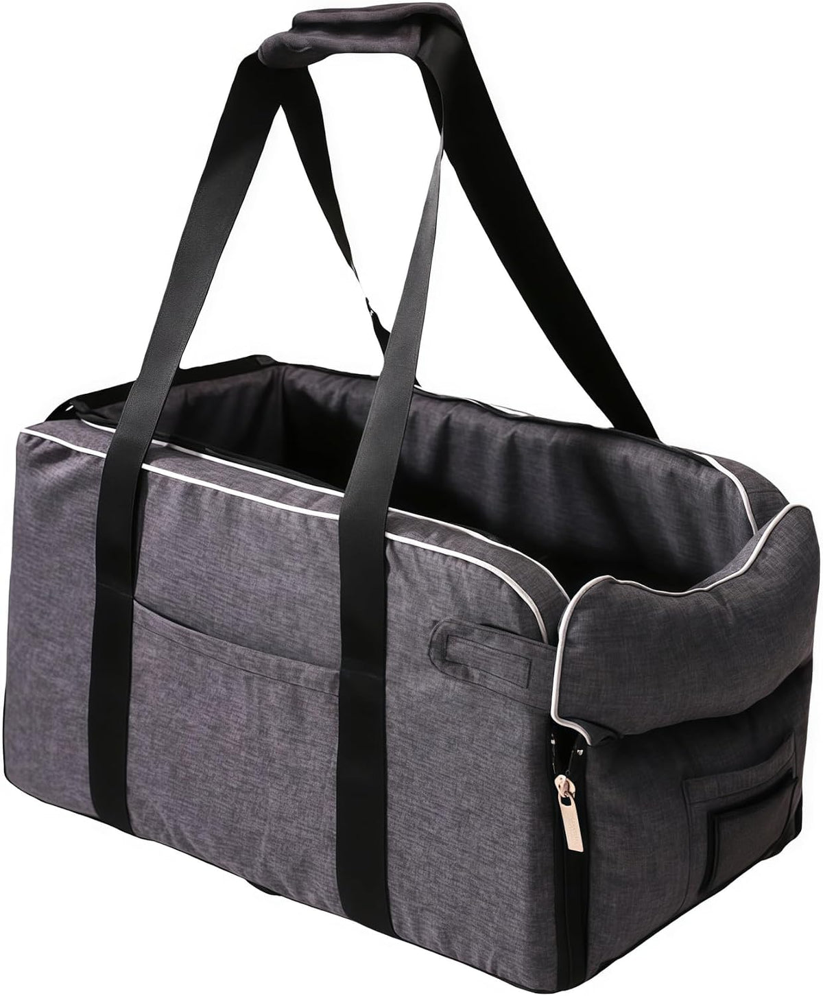 Console Dog Seat for Mazda MX-5 Miata 2000-2025, Pet Booster, Automotive Car Bed, Cat Soft-Sided Carrier, Portable Vehicle Travel Bag Grey