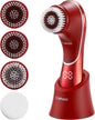 Facial Cleansing Brush, Face Scrubber Exfoliator, Face Scrubber Rechargeable IPX-7 Waterproof, Electric Face Scrubber, Electric Face Spin Brush for Exfoliating, Massaging and Deep Cleansing - PuriLite
