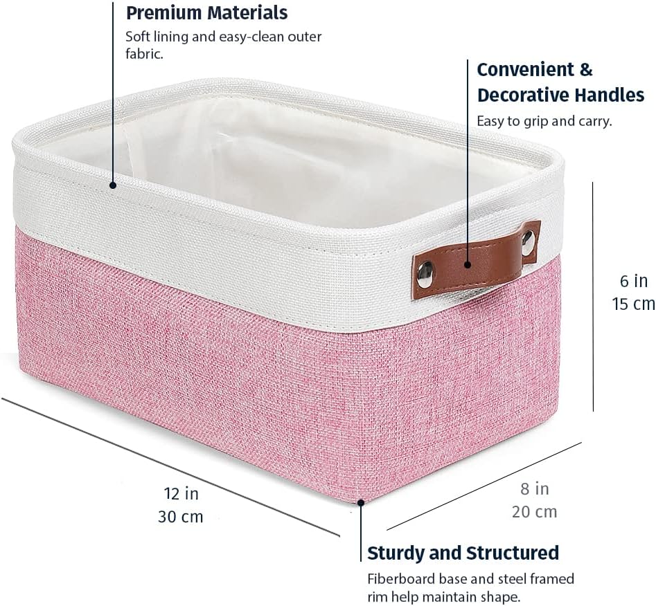 OrganiHaus Large Fabric Storage Baskets for Shelves 3 Pack, 15x11in Closet Storage Bins for Shelves, Cloth Baskets, Fabric Storage Cubes, Linen Closet Organizers, Fabric Basket, White Basket - PuriLite