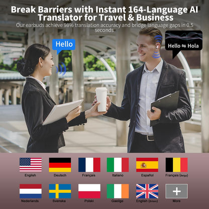 Purilite Select 3-in-1 AI Translator Earbuds – Speak, Connect, Understand the World - PuriLite