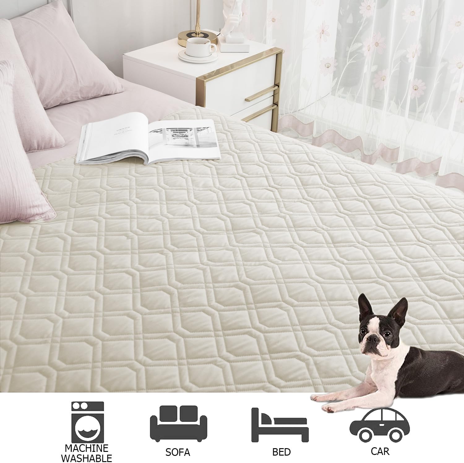 Ameritex Waterproof Dog Bed Cover Pet Blanket for Furniture Bed Couch Sofa Reversible - PuriLite