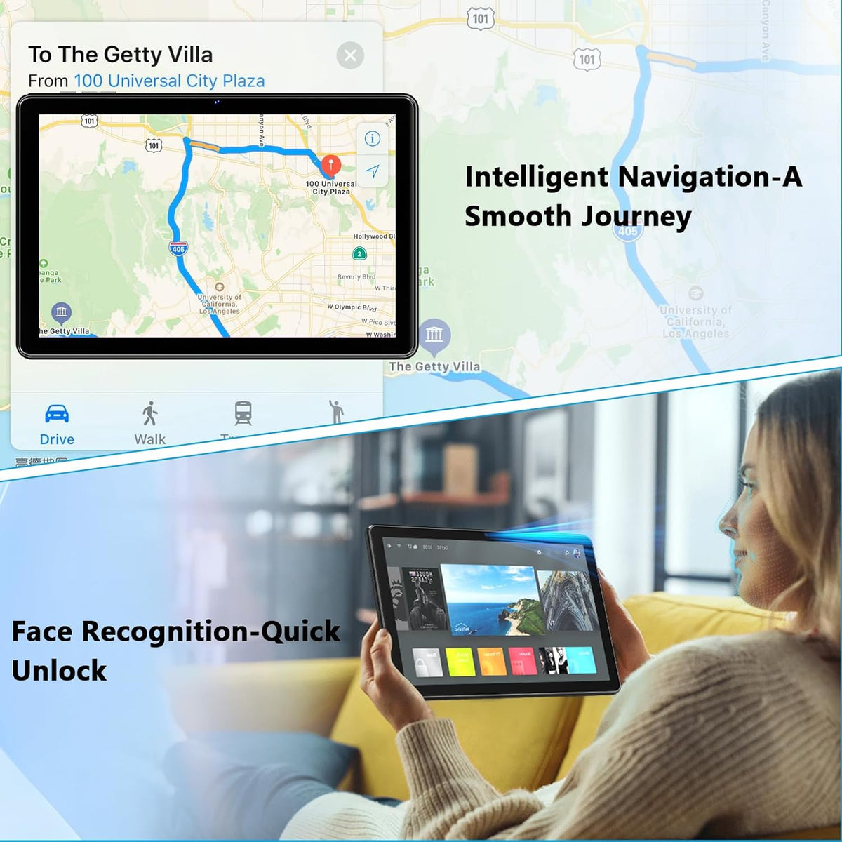 10 Inch Tablet, Android 15 Tablets with 18GB RAM+128GB ROM(Expand to 1TB), Octa Core 1280 * 800 IPS HD Display, 6000mAh Battery, Dual 5MP+8MP Camera, 5G/2.4G WiFi - PuriLite