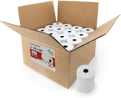 (32 Rolls) 3 1/8 x 220 Thermal Paper Receipt Rolls fits All Cash Register, Clover POS TM-T88 T20 T90 Bixolon SRP-350 370