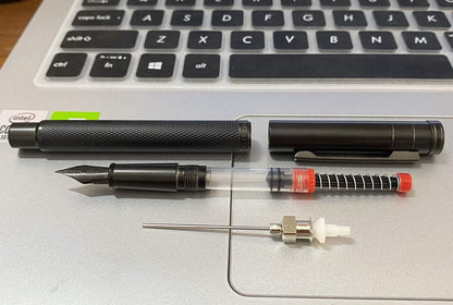 Asvine 5 Pack Fountain Pen Ink Syringe Filler, Spring Converter with Removable Blunt Needle Tip - PuriLite