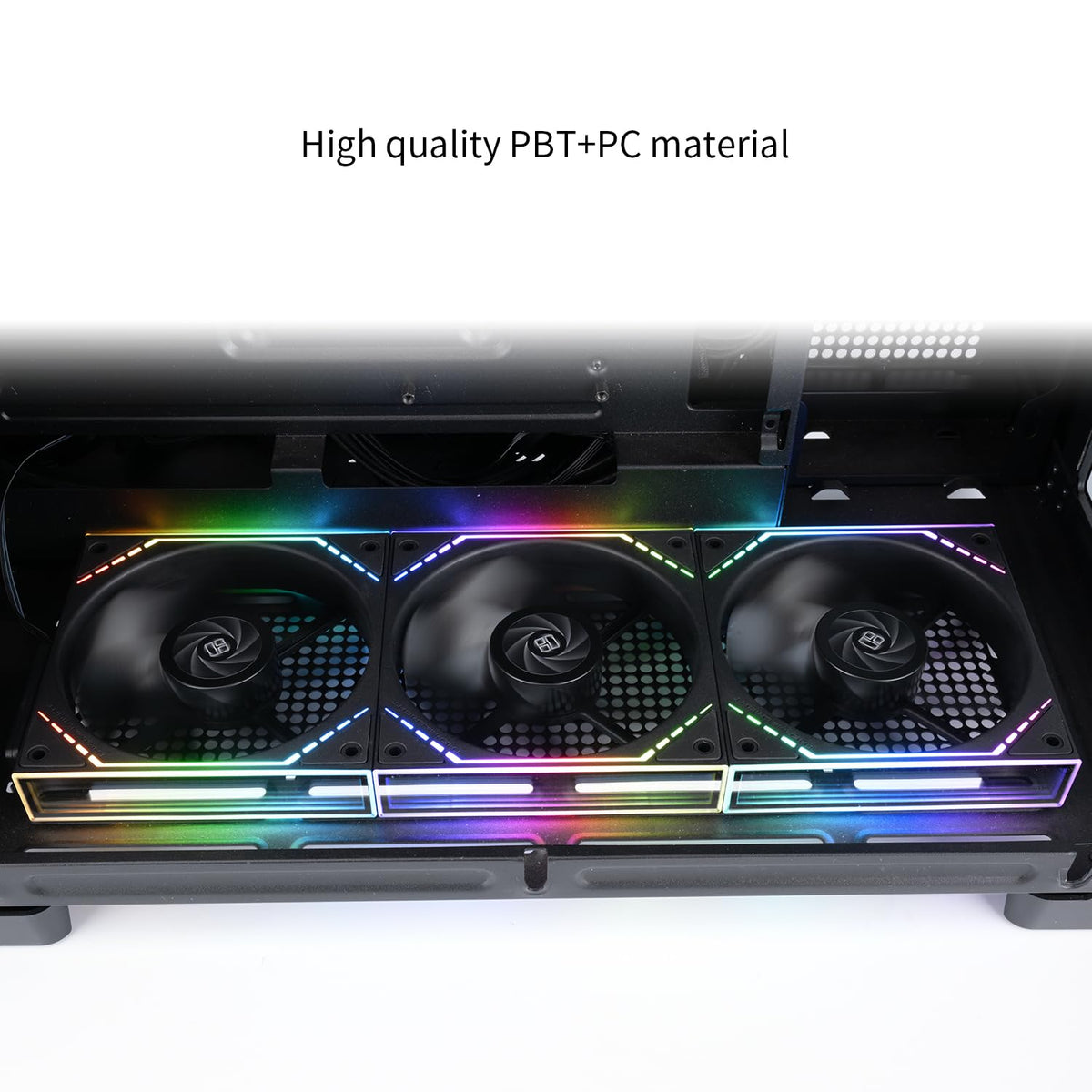 Thermalright TL-M12QR X3 Case Fan, CPU Cooler Comes with ARGB Mirror Light Effect,PC PWM Silent Cooling with 1500RPM Speed,Reverse CPU Cooler Fan (120mm, Black) - PuriLite