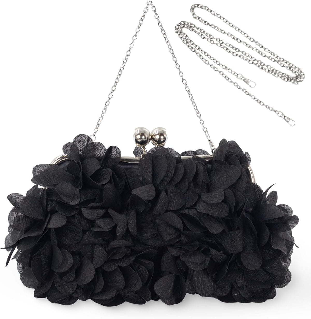 JAMBHALA Clutch Evening Handbags Floral Appliques Small Clutch Purses for Women - PuriLite