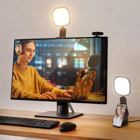 5" USB Monitor Light with Adjustable Bi-Color LED Panel | Edge-Lit Desk Lamp for Video Calls, Streaming & Recording - PuriLite