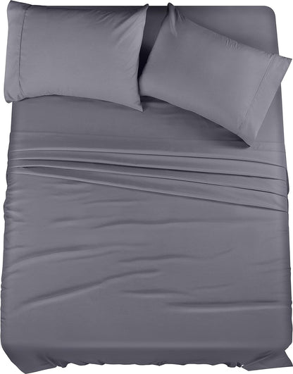 Utopia Bedding Queen Bed Sheet Set - 4 Piece Bedding - Soft Brushed Microfiber Fabric - Shrinkage & Fade Resistant - Easy Care (White) - PuriLite