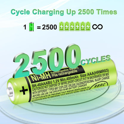 6 Pack BK-40AAABU Ni-MH AAA Rechargeable Battery for Panasonic,1.2v 400mah Rechargeable AAA Batteries Panasonic Cordless Phones, Electronics,Remote Controls - PuriLite