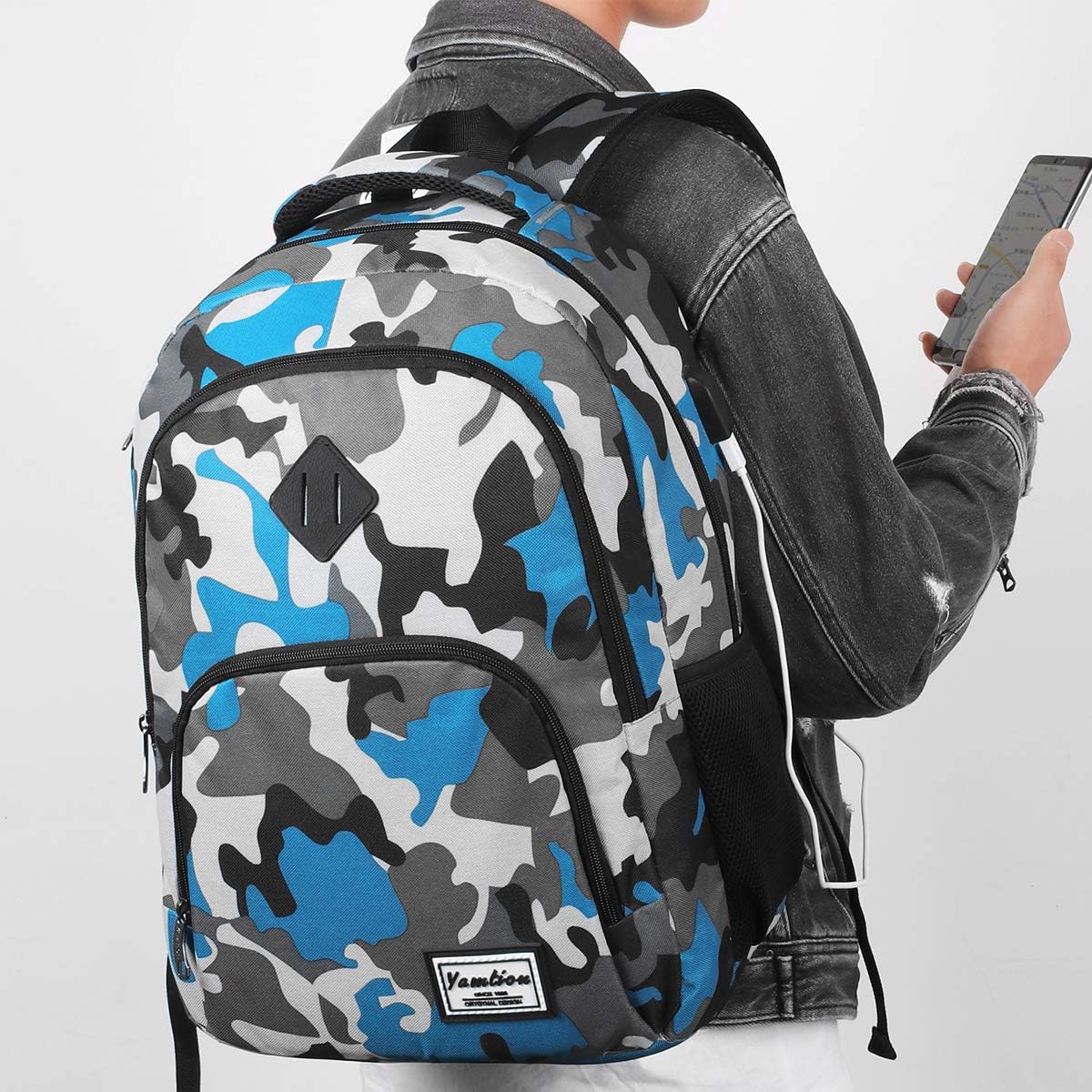 Backpack for Teen Girls,Boys School Backpack for Women with USB,College Backpack,Big Flower - PuriLite