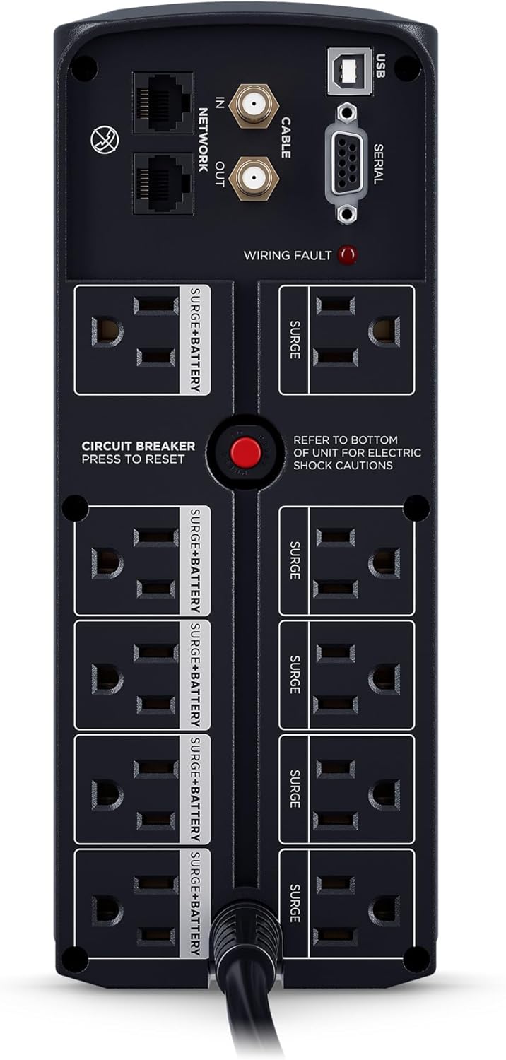 CyberPower CP685AVRG AVR UPS System, 685VA/390W, 8 Outlets, Compact - PuriLite