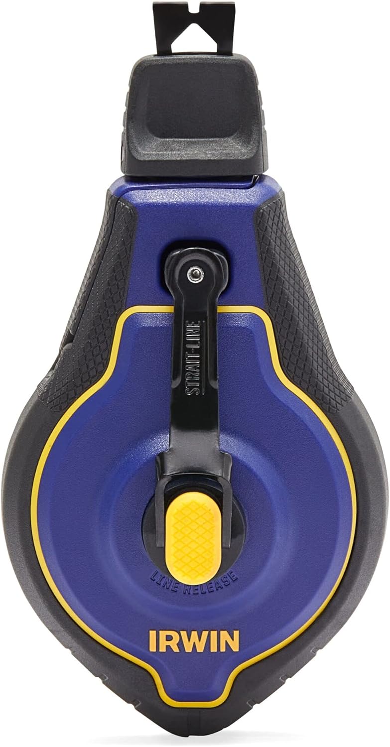Irwin STRAIT-LINE Chalk Line, Speedline Pro Reel, Blue, 100 ft. (IWHT48443BC) - PuriLite