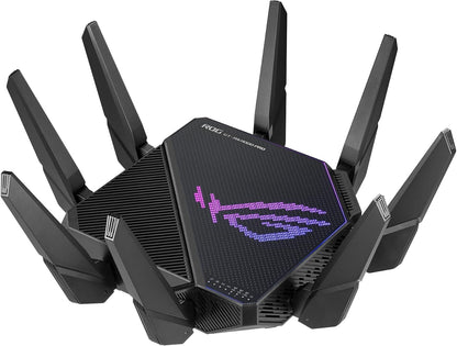 ASUS ROG Rapture WiFi 6E Gaming Router (GT-AXE16000) - Quad-Band, 6 GHz Ready, Dual 10G Ports, 2.5G WAN Port, AiMesh Support, Triple-Level Game Acceleration, Lifetime Internet Security, Instant Guard - PuriLite