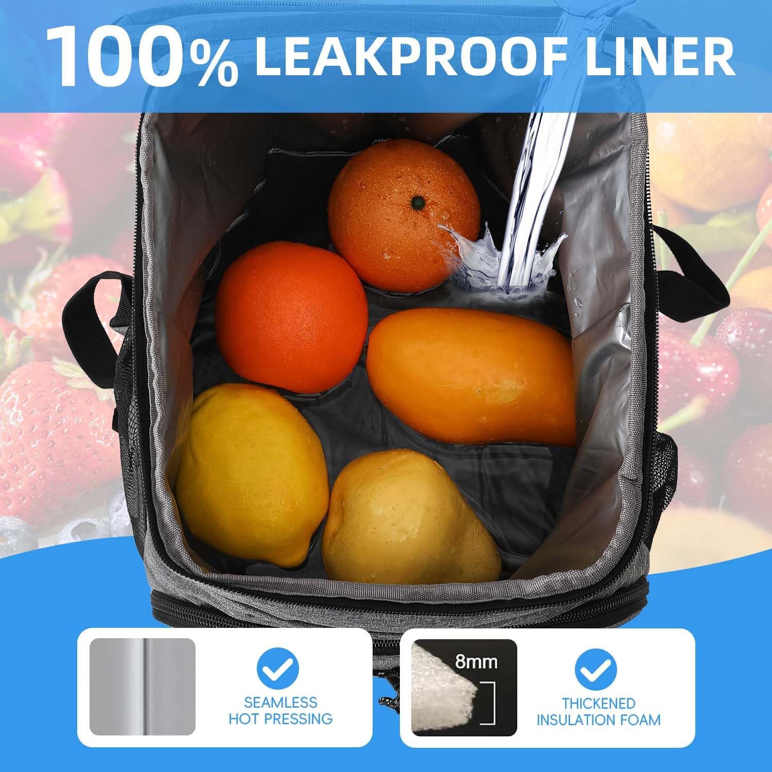 Bagtopia Camping Cooler Backpack 25 Cans, Leak Proof Insulated Thermal Bag, Beach Travel Picnic Lunch Backpack for Men Women - PuriLite
