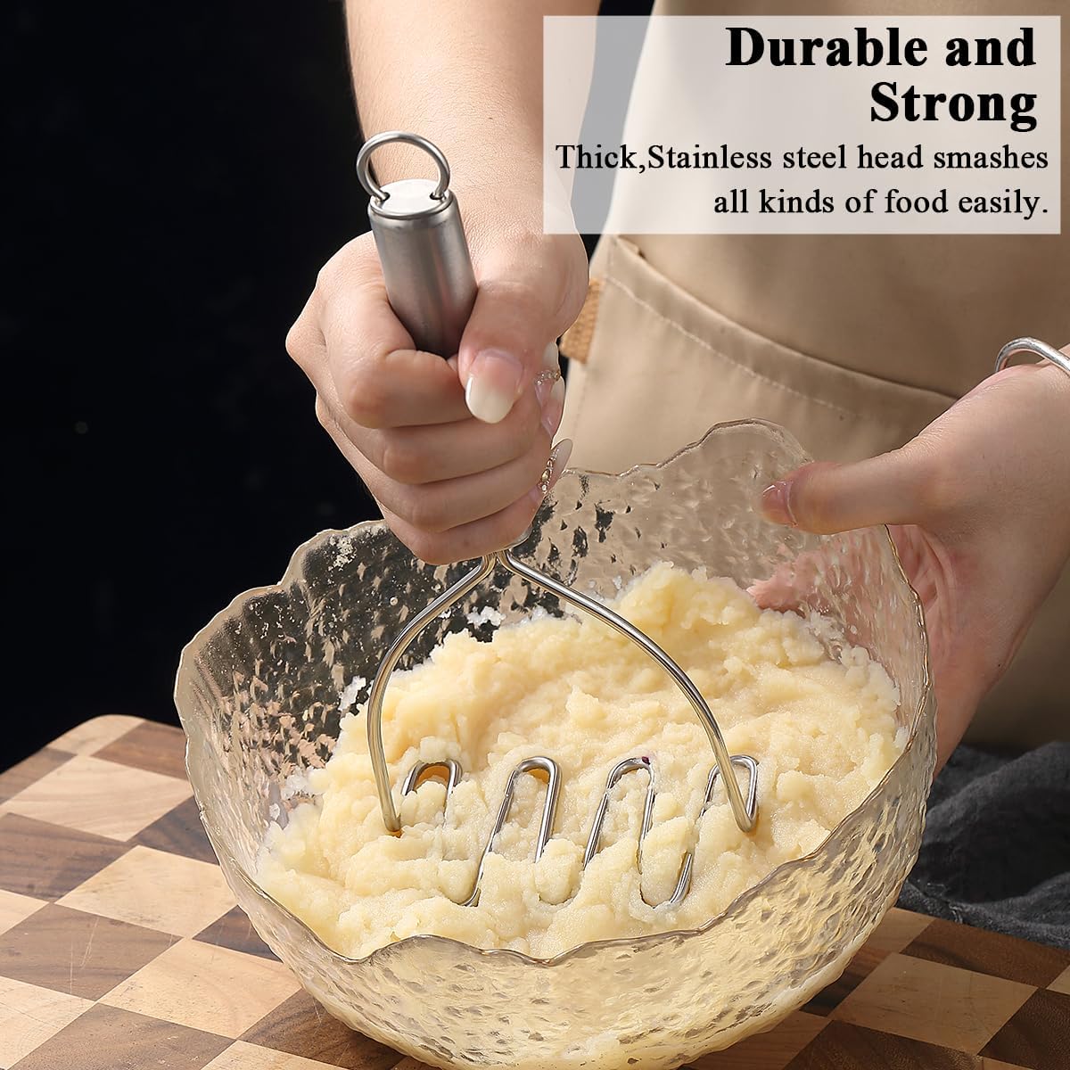 Purilite Select Dual-Head Stainless Steel Potato Masher Set - PuriLite