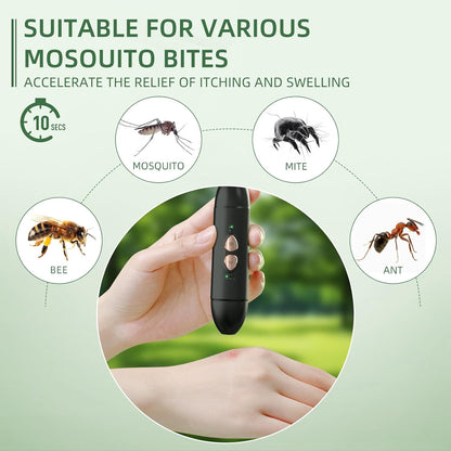 Insect Bite Relief Pen Chemical Free Heat Therapy Electronic Mosquito Bites Bee Stings Portable Reusable - PuriLite