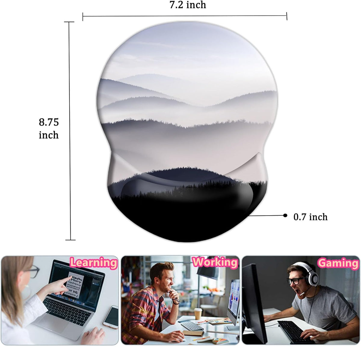 Purilite Select Ergonomic Mouse Pad - PuriLite