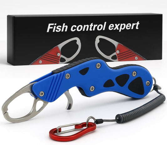 YZT High Strength Fish Gripper, Heavy Duty Stainless Steel Fishing Lip Grabber, Easy to Catch Fish,160g Portable Outdoor Men's Fishing Tools Gift,50 Pound Fish Grabber for Freshwater Saltwater - PuriLite