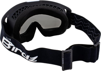Birdz Eyewear Pelican Fitover Padded ATV Motorcycle Riding Over The Glasses (OTG) Goggles Black - PuriLite