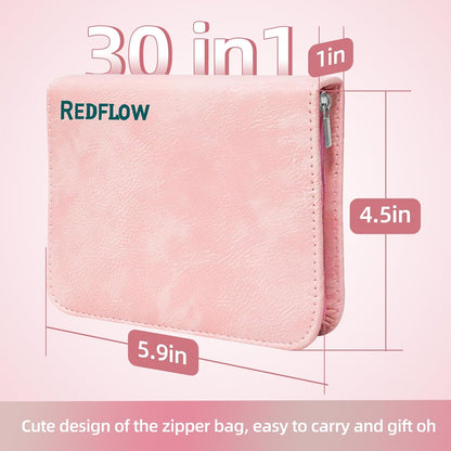 Manicure Set 30 in 1 Nail Clipper set, REDFLOW nail clippers, fingernail & toenail clippers, Manicure Tools, pedicure tools, Suitable for Travel Manicure Kit, Nail Set Kit With Everything Profe - PuriLite