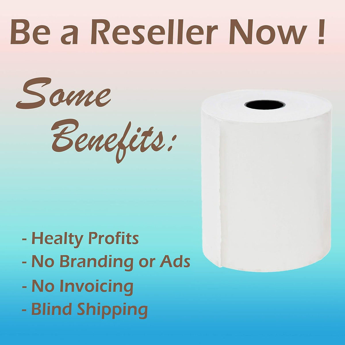 (50 Rolls) 2 1/4 x 50 Thermal Paper Receipt Rolls 2.25 x 50 ft POS Cash Register fits All Credit Card Terminals - PuriLite