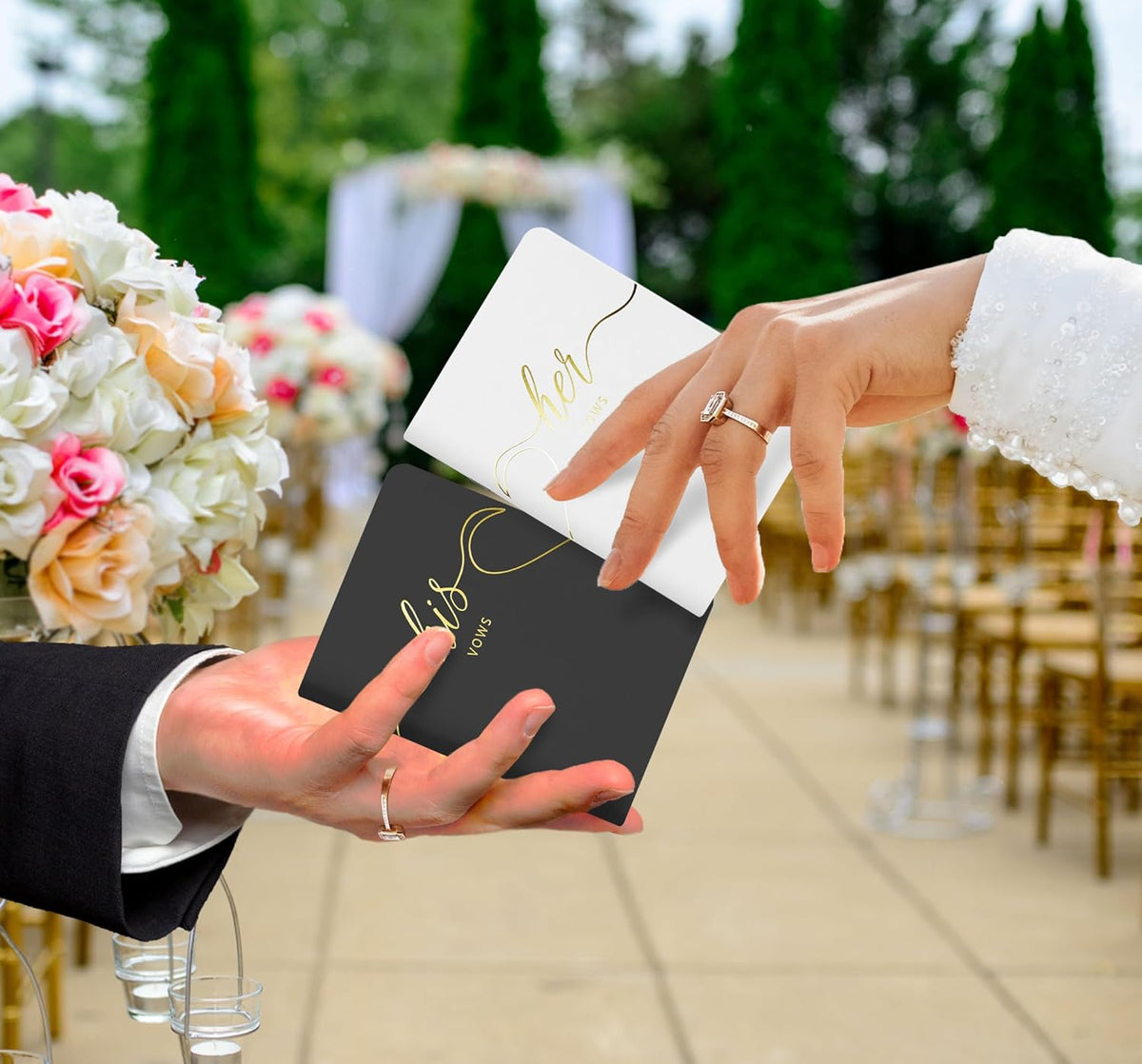 LSSH GmbH Vow Books - His and Hers Wedding Essentials, 28 Pages, 5.5" X 4" (Dark Green & Sage) - PuriLite