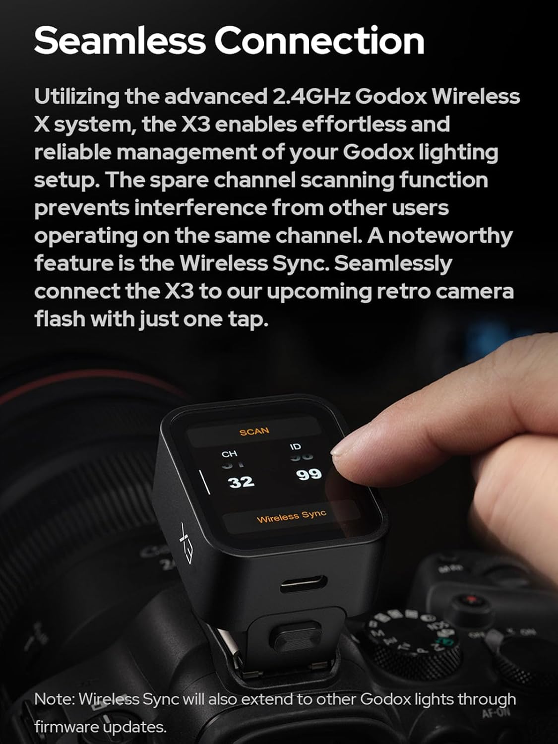 Godox X3S X3 S X3-S TTL Wireless Flash Trigger for Sony Camera, OLED Touchscreen Flash Transmitter,Built-in Lithium Battery Support Quick Charge(Godox Xpro-S/XProII-S Upgrade Version) - PuriLite