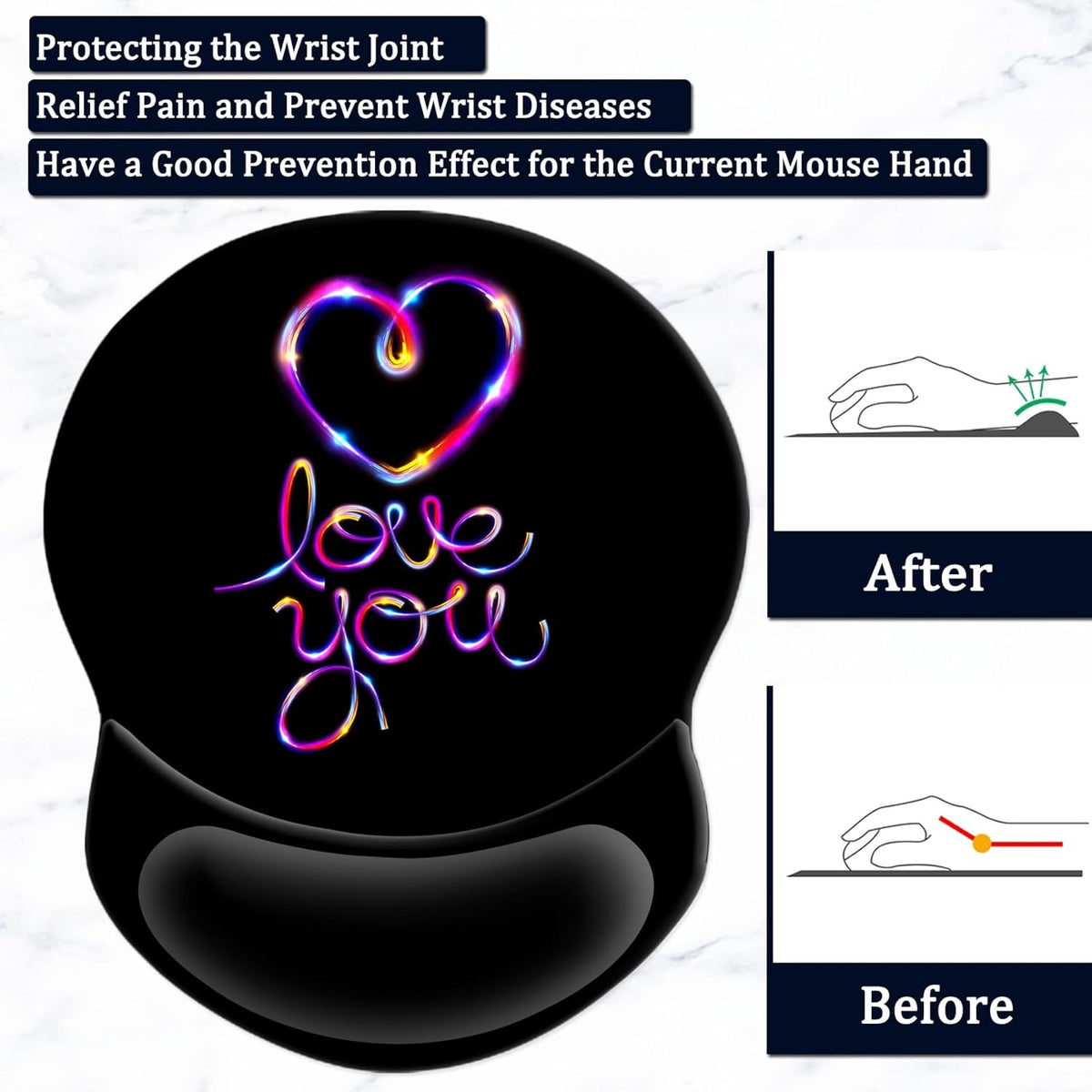 Purilite Select Ergonomic Mouse Pad - PuriLite