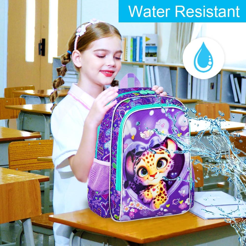 3pcs Backpack for Boys and Girls, 16” Kids Kindergarten Bookbag with Lunch Box, Cute Elementary Backpacks for Boy Girl - PuriLite