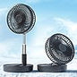 HHT Foldable Portable Standing Fan with Remote, 8" Rechargeable Floor Fan, 120° Quiet Oscillating Fan, 4 Speeds, LED Light, Timer, 7200mAh Battery, Adjustable Height Table Fan for Home Travel - PuriLite