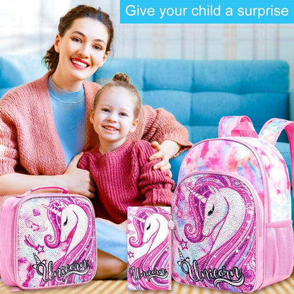 3pcs Backpack for Boys and Girls, 16” Kids Kindergarten Bookbag with Lunch Box, Cute Elementary Backpacks for Boy Girl - PuriLite