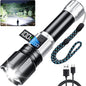 Flashlight Rechargeable 990000 High Lumens, Super Bright LED Flash Light with LCD Digital Display, Tactical Flashlights with IPX7 Waterproof, 6 Modes Brightest Flashlight for Camping, Emergency - PuriLite