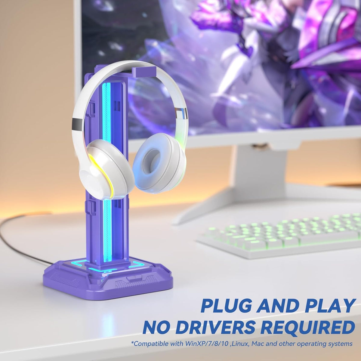 Purilite Select RGB Headphone &amp; Controller Stand - PuriLite