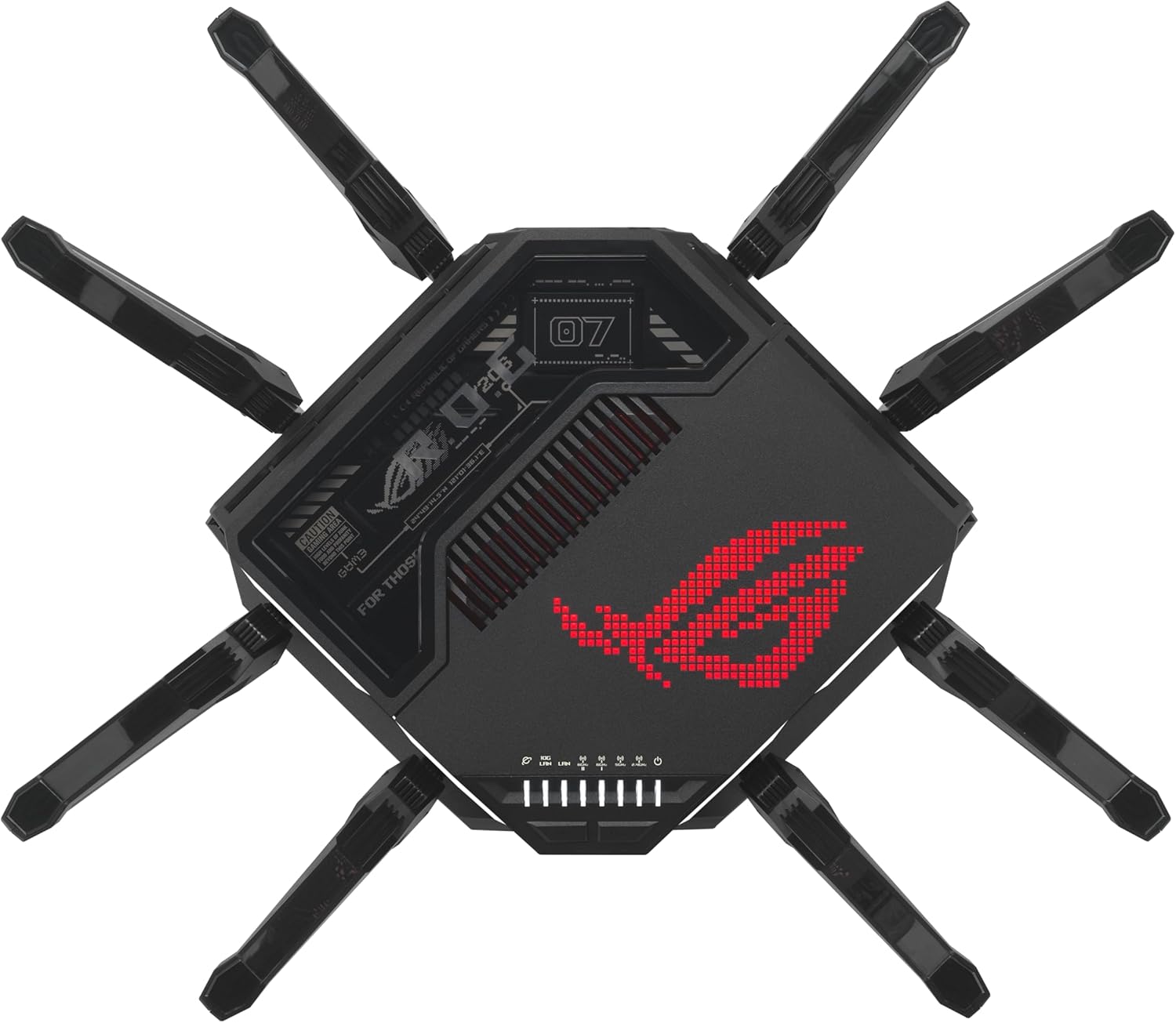 ASUS ROG Rapture WiFi 6E Gaming Router (GT-AXE16000) - Quad-Band, 6 GHz Ready, Dual 10G Ports, 2.5G WAN Port, AiMesh Support, Triple-Level Game Acceleration, Lifetime Internet Security, Instant Guard - PuriLite