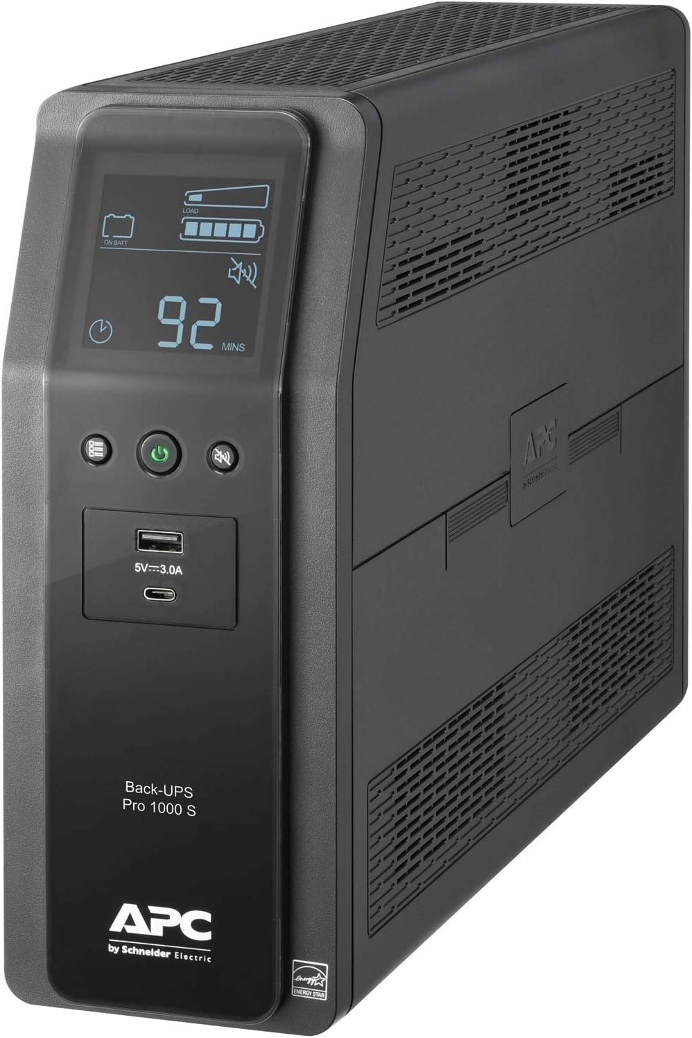 APC BR1000MS Sine Wave UPS Battery Backup & Surge Protector, 1000VA, Backups Pro, Black - PuriLite