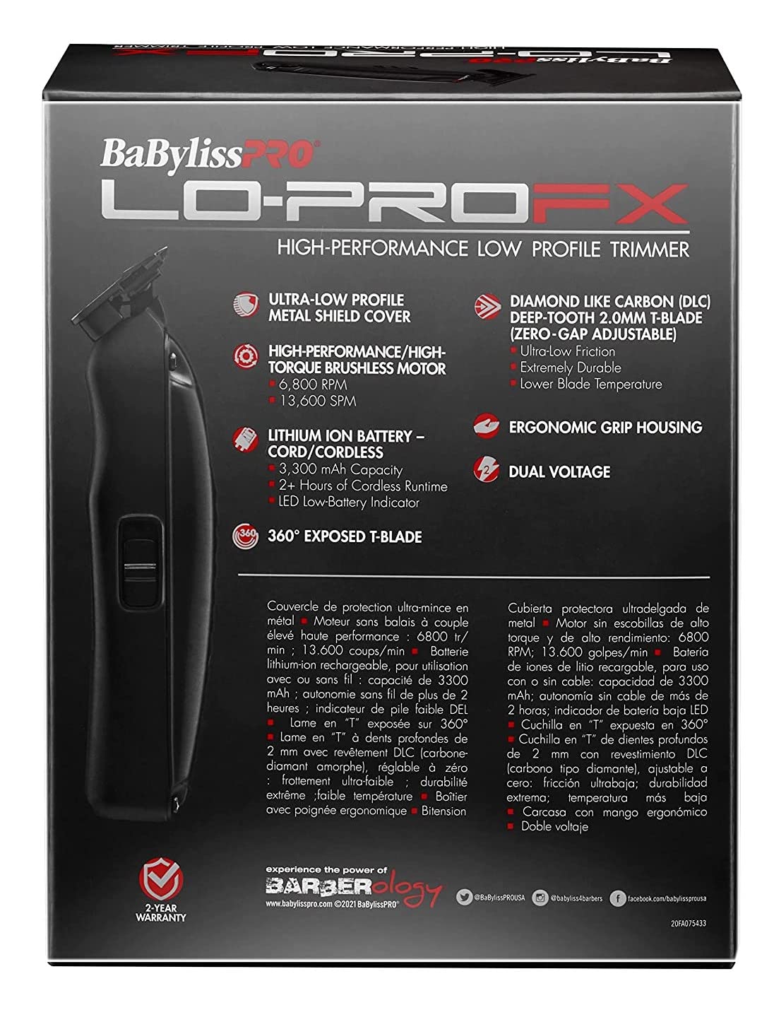 BaBylissPRO Lo-ProFX High-Performance Low Profile Collection - PuriLite
