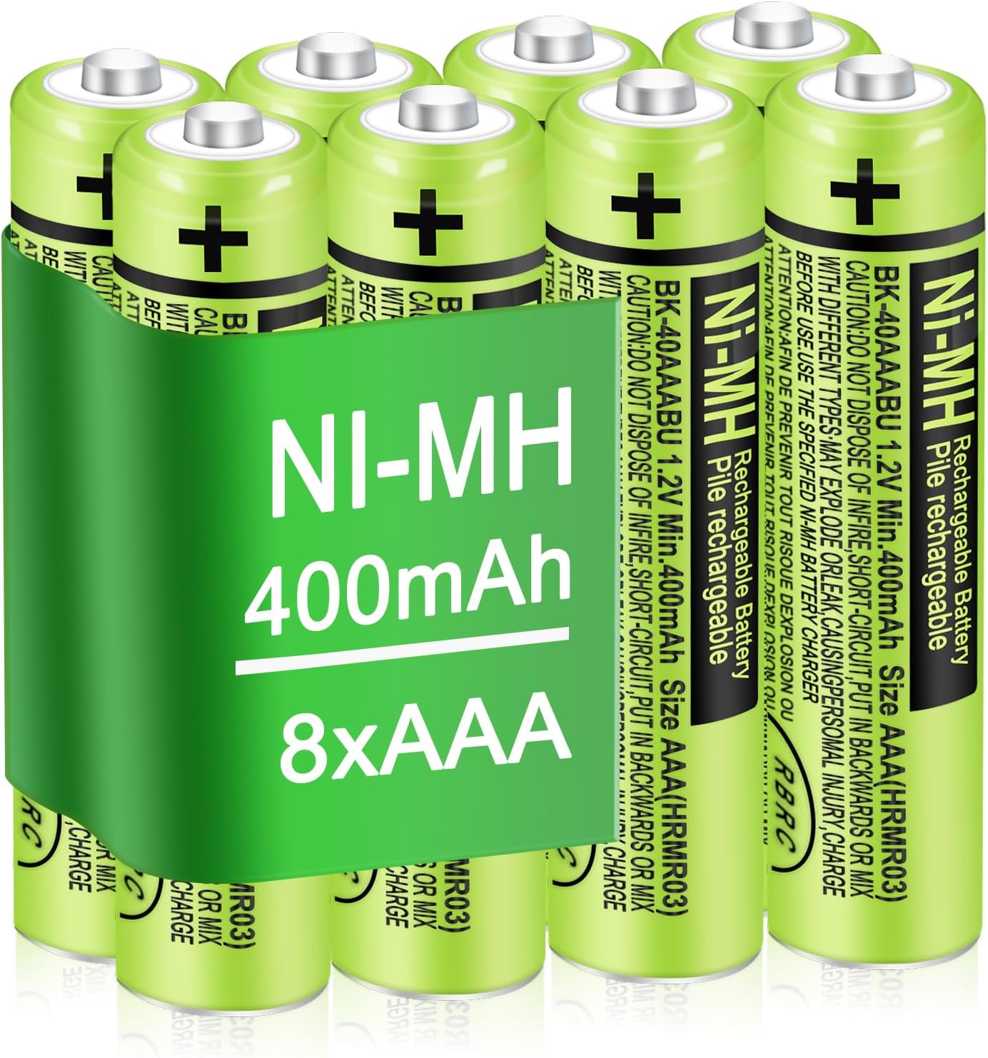 8 Pack BK-40AAABU Ni-MH AAA Rechargeable Battery for Panasonic,1.2v 400mah Rechargeable AAA Batteries Panasonic Cordless Phones, Electronics,Remote Controls - PuriLite