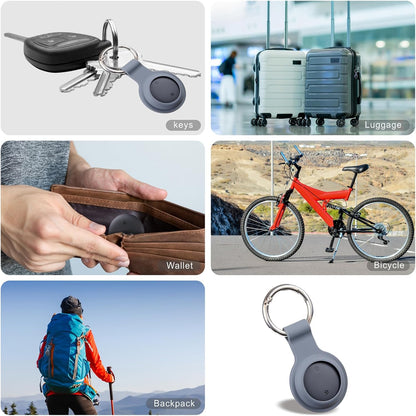 Reyke GPS Tracker Android, Air Smart Tag Compatible with Google Find My (Android Only), Key Finder for Keys, Luggage, Suitcase, Wallet, IP66 Waterproof, 4 Pack - PuriLite
