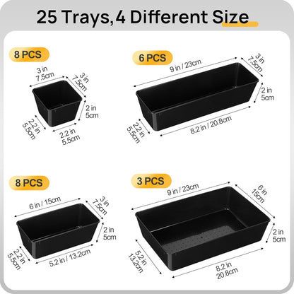 Purilite Select Clear Drawer Organizer Set - PuriLite