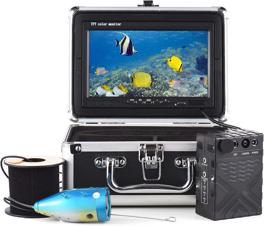 1200TVL Underwater Fishing Camera Fish Finder with 12 IR L-EDS 7Inch/9Inch LCD Display 15M/30M/50M Cable IP68 Waterproof for Sea Lake Boat Ice Fishing JOYID - PuriLite