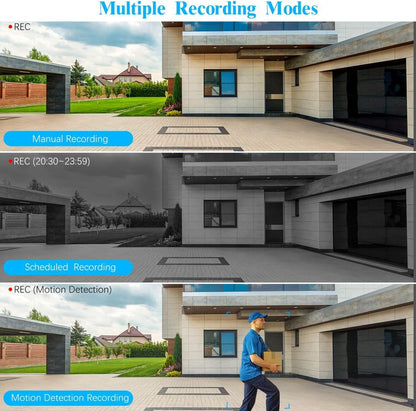 (4K/8.0MP,130°Ultra Wide Angle,2-Way Audio) Wired PoE Camera System with Monitor Outdoor IP Camera for House Indoor Home Security Systems, PIR Surveillance Cameras Video DVR Set - PuriLite