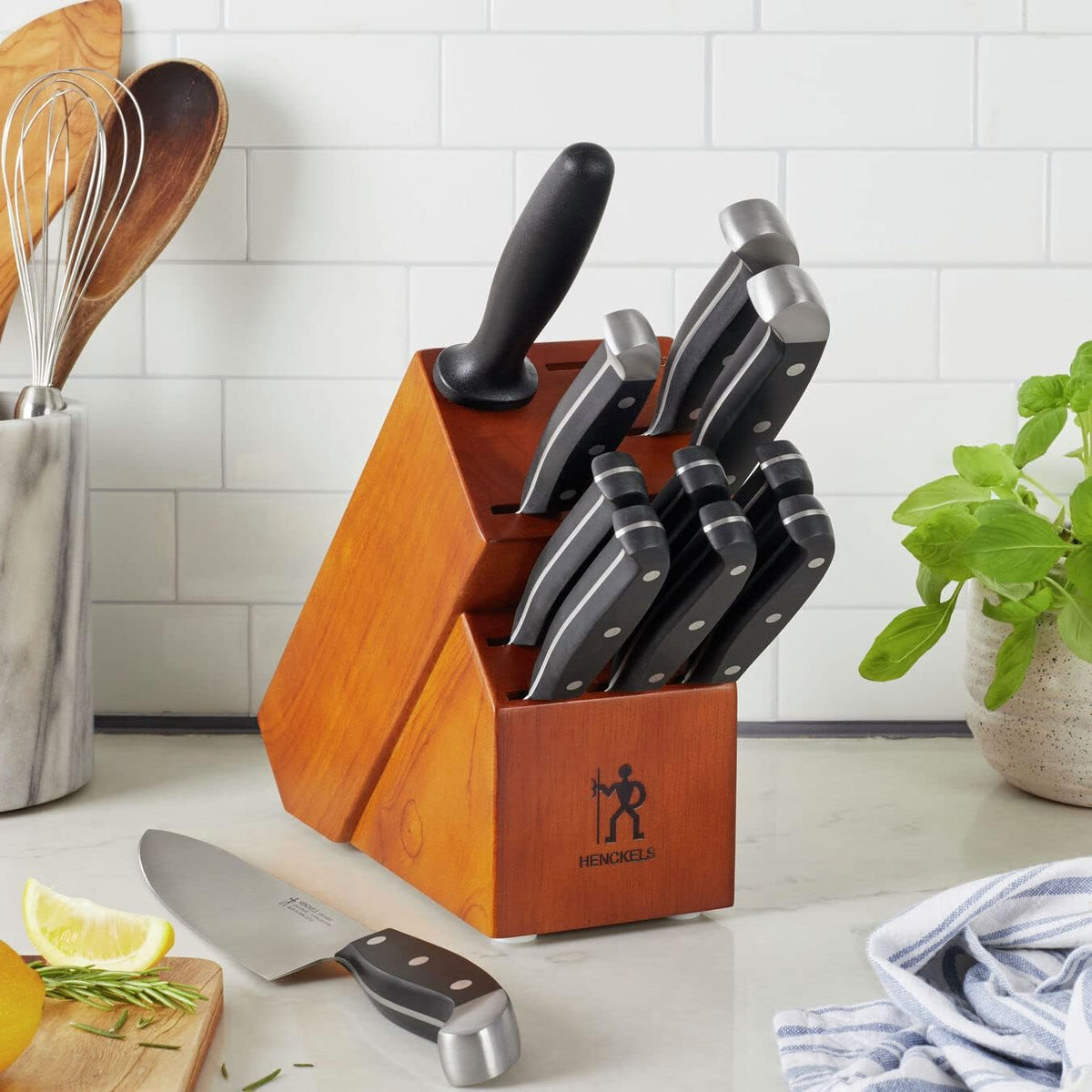 J.A. Henckels International Statement 20-pc Knife Block Set - Dark Brown - PuriLite