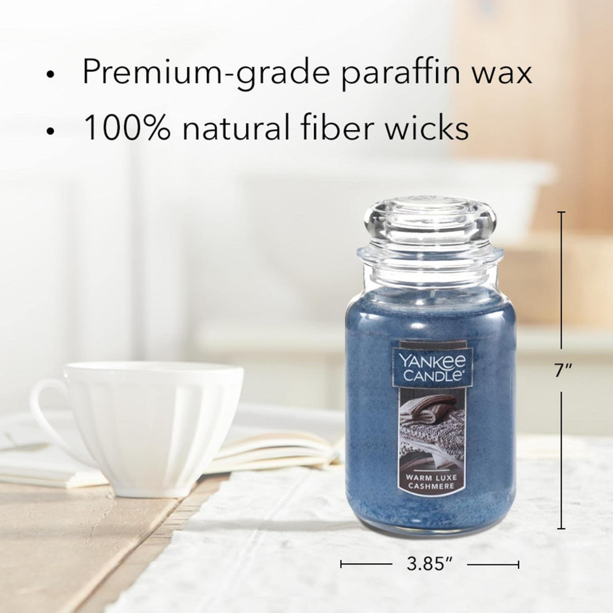 Yankee Candle Scented Candle, Sage & Citrus, Original Large Jar Candle, 110-150 Hours of Burn Time, 22 oz. - PuriLite
