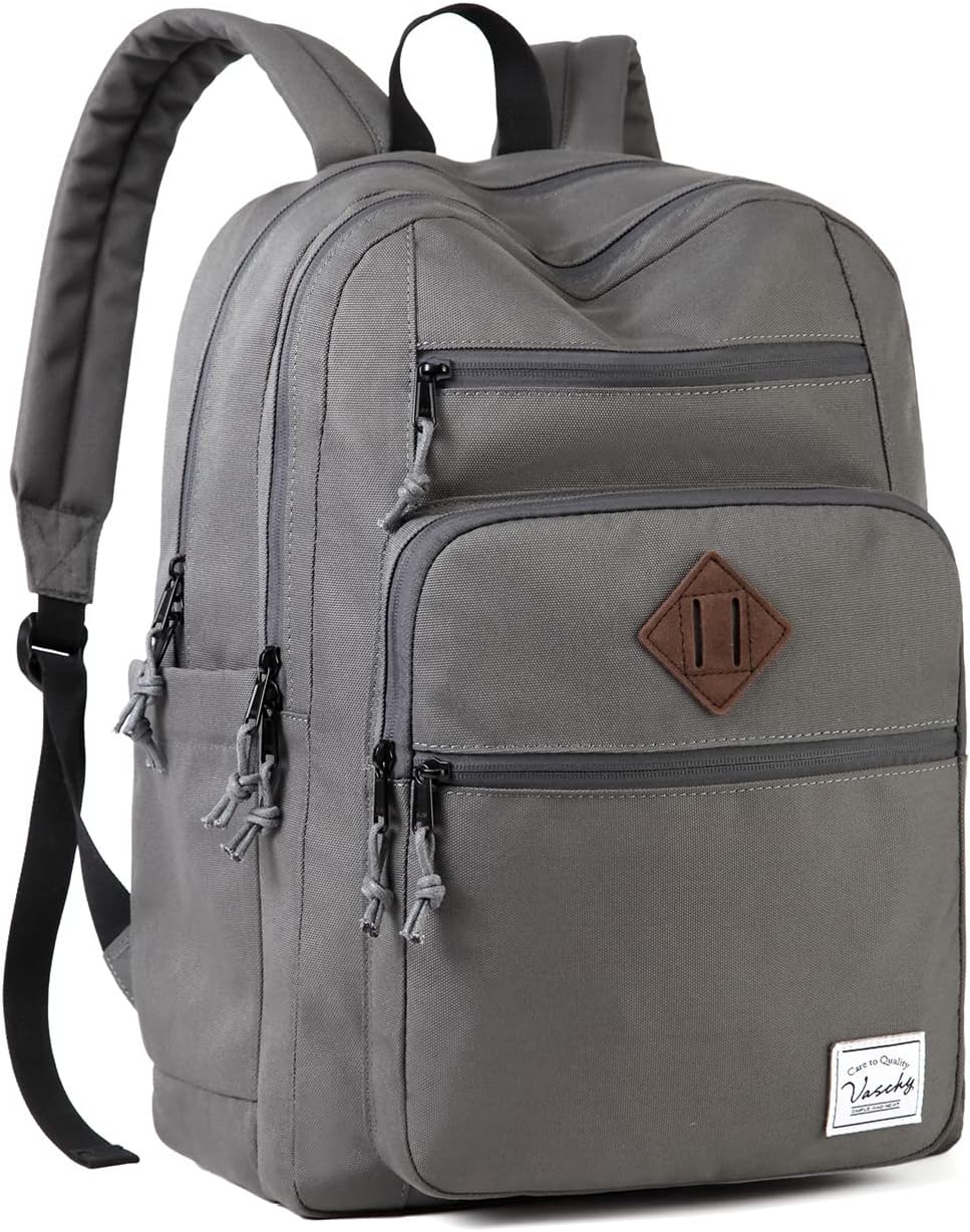 School Backpack for Men Women,Vaschy Lightweight School Bag Bookbag Casual Daypack for High School/College/Teens/Travel/Work - PuriLite