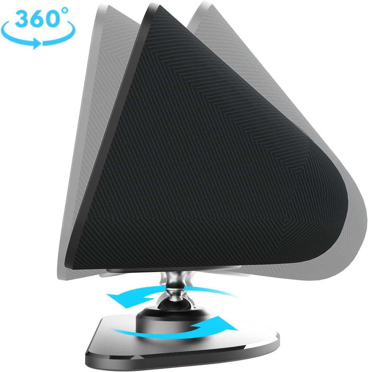 ezbnb Adjustable Stand for Echo Show 5 (3rd Gen), Aluminum Smart Display Stand with Strong Magnetic, Full Anti-Slip Base, Tilt + Swivel, Compatible with Show 5 (3rd Gen)& iPhone 14 - PuriLite