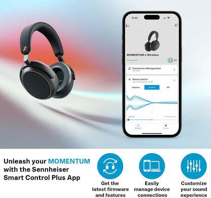 Sennheiser Consumer Audio Momentum 4 Wireless Headphones - Bluetooth Headset for Crystal-Clear Calls with Adaptive Noise Cancellation, 60h Battery Life, Customizable Sound - Pride - PuriLite