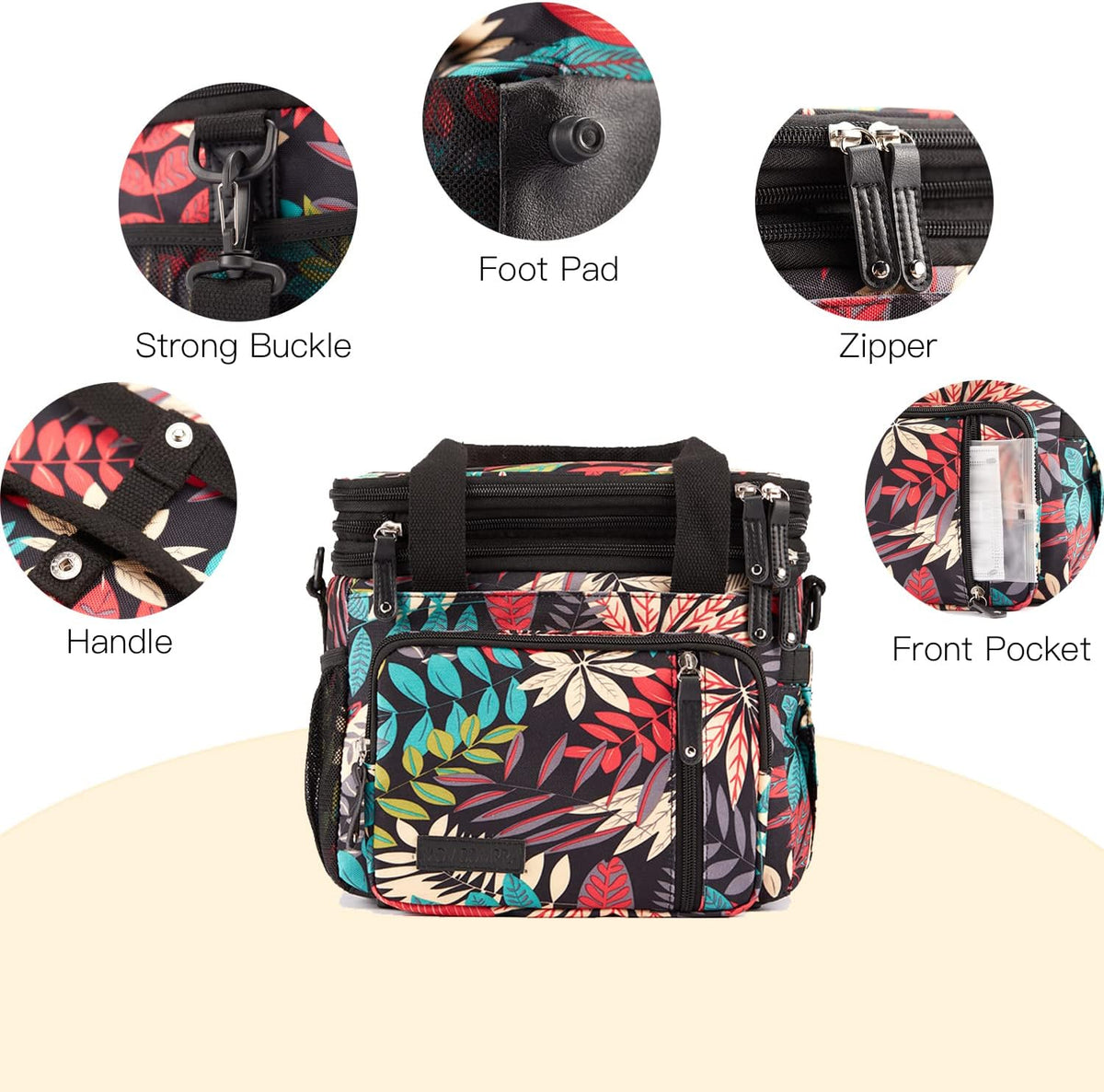 Lunch Bag Women Insulated Lunch Box for Work, Purple Expandable Large Lunch Bags, Leakproof Double Deck Lunch Box Cooler Bag（Purple） - PuriLite