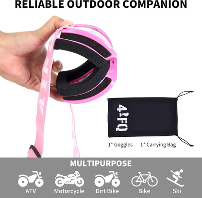 Upgraded Motocross Goggles, Motorcycle Gear ATV Dirt Bike Riding Racing MX & MTB Eyewear - PuriLite